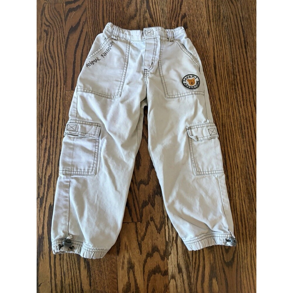 KRU‎ Animal Kingdom Kids Boys Safari Adventure Cargo Pants Size 4T 100% Cotton